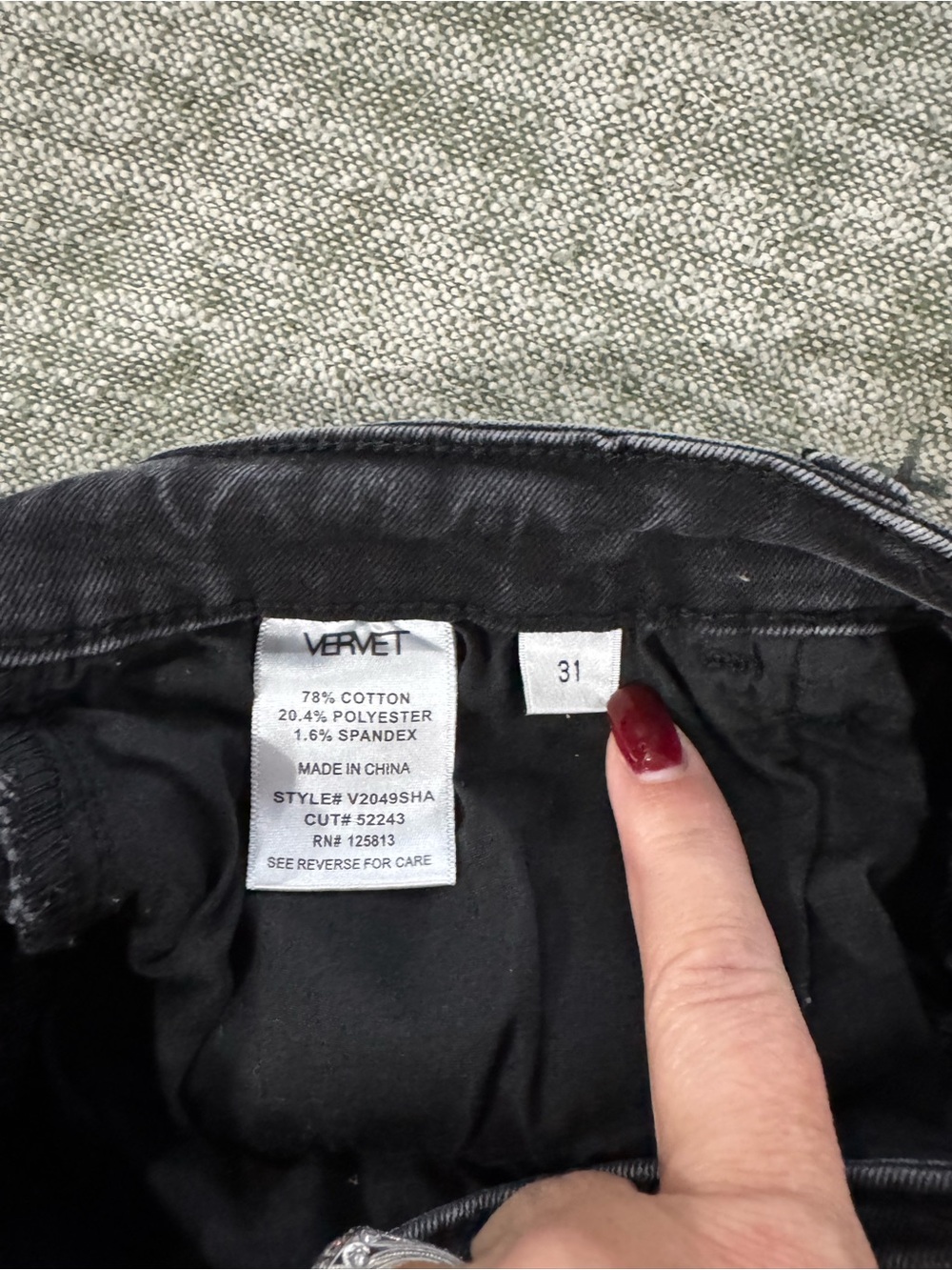 VERVET BY FLYING MONKEY Distressed Gray Cropped Jeans - Picture 9 of 9
